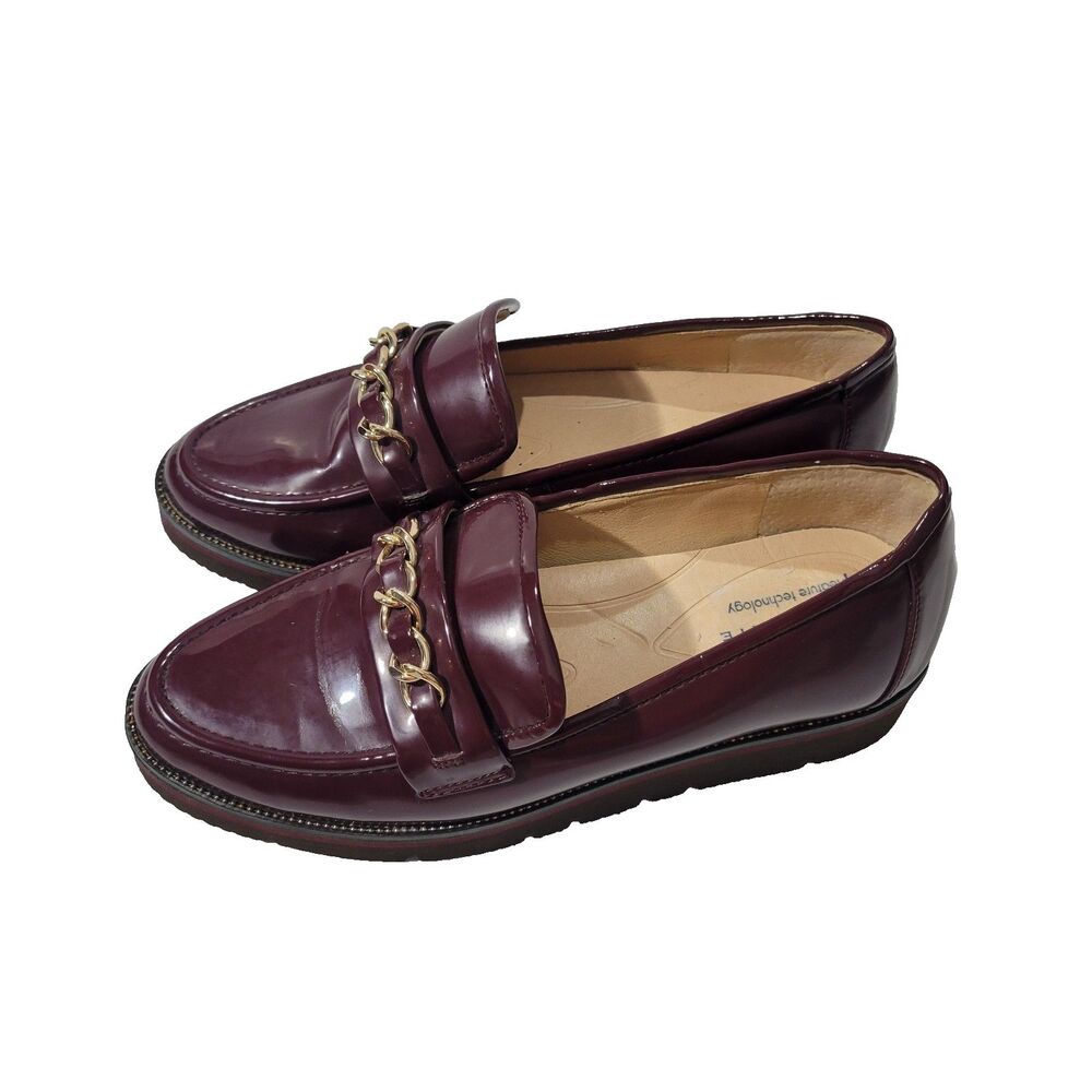 Alex Marie Slip On patented Leather Loafers Sz 7.5M